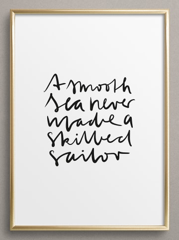 Tales by Jen Poster / Kunstdruck "A smooth sea never made a skilled sailor" I Ohne Rahmen