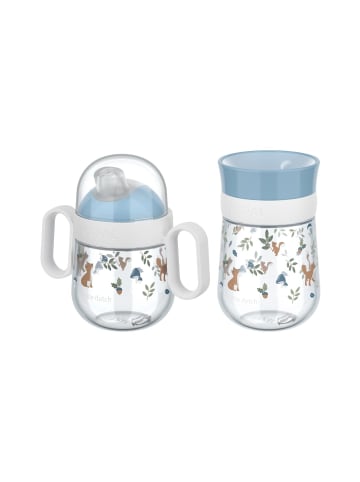Mepal 2er Set Trinklernbecher Antitropf & 360° Mio 200 & 300 ml in Forest Friends