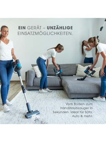 Livington Akku Staubsauger mit Schmutzsensor Sense IQ in Grau