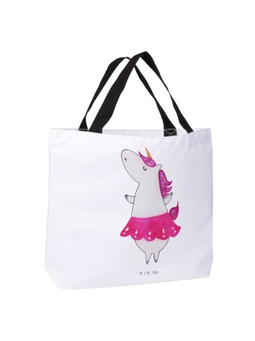 Mr. & Mrs. Panda Shopper Tasche Einhorn Ballerina ohne Spruch in Weiß