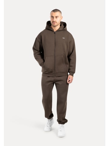 SMILODOX Zip Hoodie Cedrik in Braun