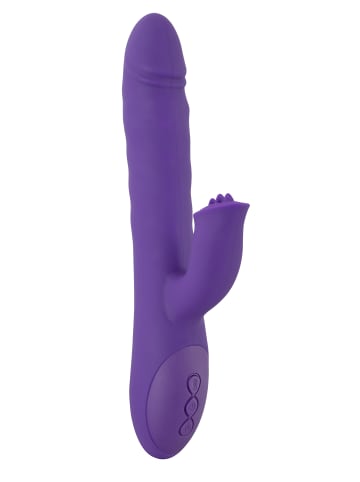 Sweet Smile Stoßvibrator mit Klitorisreizer Thrusting & Rotating Pearl Vibrator in lila