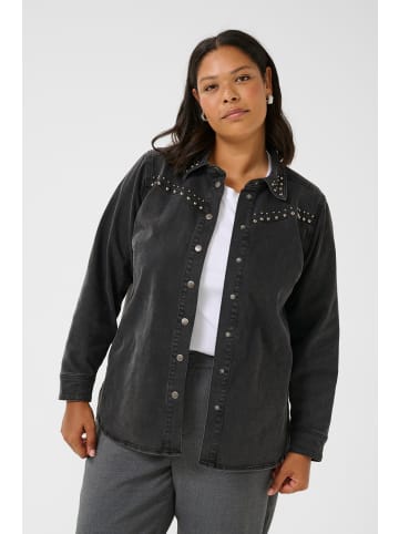 KAFFE curve Langarm - Hemd KCloula Regular fit in Black Washed Denim