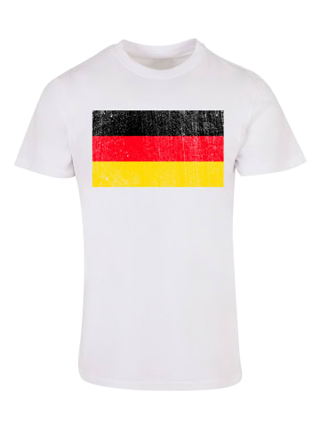 F4NT4STIC T-Shirt Deutschland Flagge Germany distressed in weiß