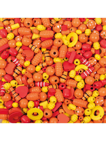 Playbox Holzperlen 250 gr rot gelb & orange - ab 5 Jahren