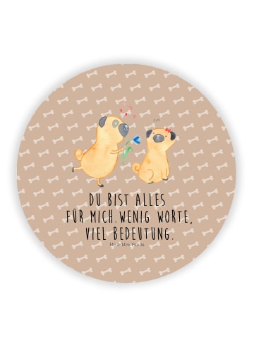 Mr. & Mrs. Panda Kühlschrankmagnet Mops Verliebt mit Spruch in Hundeglück