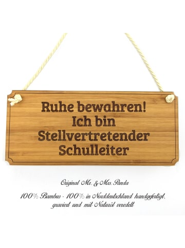Mr. & Mrs. Panda Wandtafel Stellvertretender Schulleiter mit Spruch in Keine Angabe