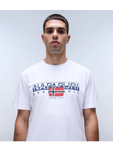 Napapijri T-Shirt "S-Aylmer" in Weiß