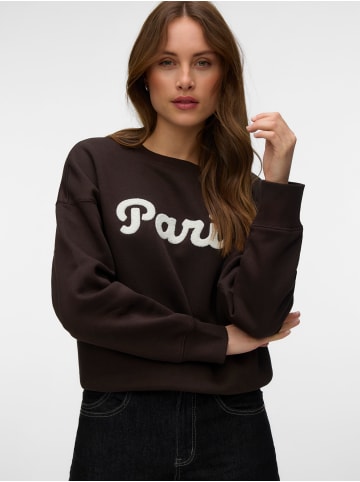 Vero Moda Alina LS Sweat Box JRS in Chocolate Torte