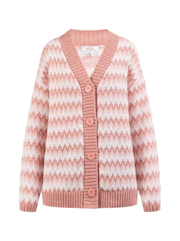 usha FESTIVAL Damen Strickjacke Mit Knöpfen in Rosa Mehrfarbig