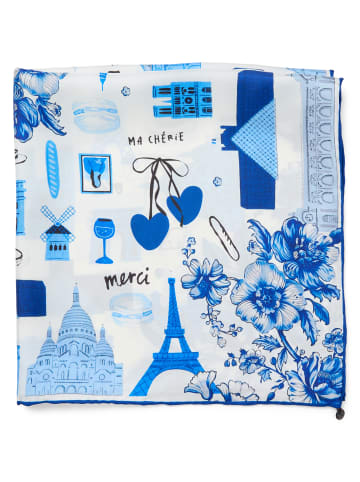 Codello Tuch in indigo weiß - 0001