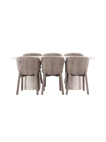 ebuy24 Essgruppe Narvik (7-teilig) Beige 100 x 200 cm