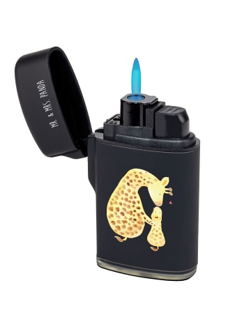 Mr. & Mrs. Panda Feuerzeug Giraffe Kind ohne Spruch in Schwarz