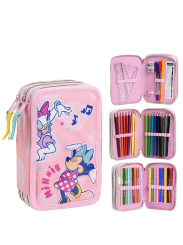 Disney Minnie Mouse Federmappe gefüllt Schuletui & Stiftebox mit Zubehör