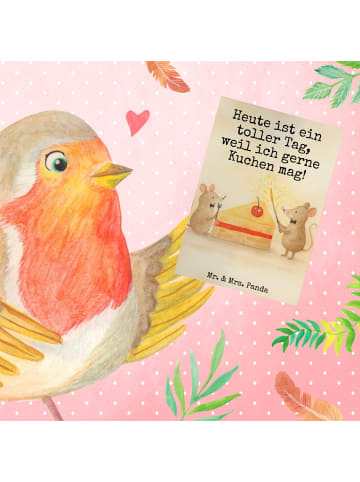 Mr. & Mrs. Panda Beileidskarte Mäuse Kuchen Design mit Spruch in Weiß