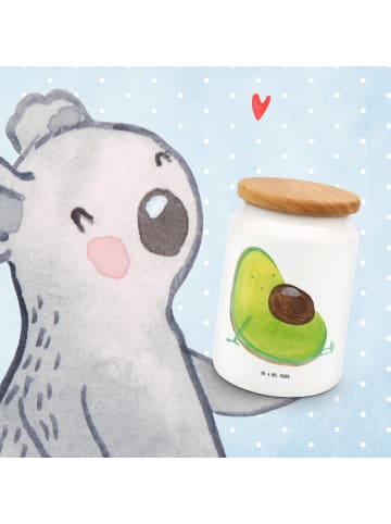 Mr. & Mrs. Panda Vorratsdose Avocado Schwangerschaft ohne Spruch in Weiß