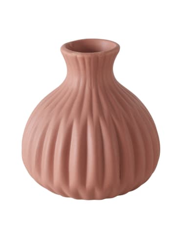 Boltze Keramikvase ESKO, handbemalt in Rosa, Ø 10 x (H) 13 cm