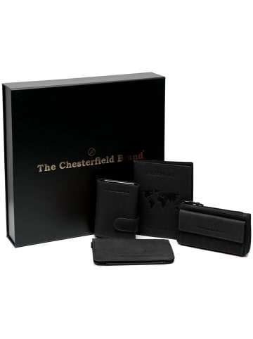 The Chesterfield Brand Kreditkartenetui 4-teiliges Geschenkset Leder 7 cm in schwarz