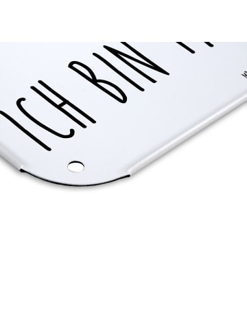 Mr. & Mrs. Panda Schild Stinktier Blume mit Spruch in Weiß