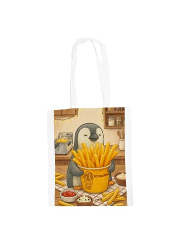 Mr. & Mrs. Panda Shopping Tasche Pinguin Pommes Eimer Design ohn... in Weiß