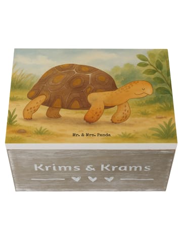 Mr. & Mrs. Panda Holzkiste Schildkröte MHerzieren Design ohne S... in Weiß