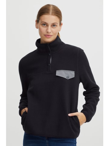 Oxmo Fleecejacke OXNyfine 21800136-ME  Fleecejacke mit farblichen Absetzungen in Schwarz