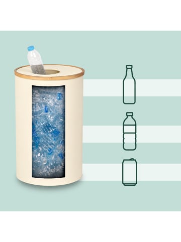relaxdays Pfandflaschen Sammelbehälter in Beige - 100 l