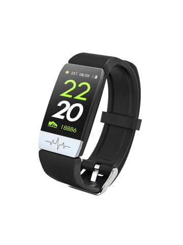Platyne Multisport-Uhr, kompatibel mit iOS & Android in Schwarz