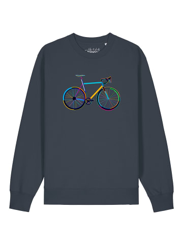 wat? Apparel Sweatshirt Fahrrad by night in India Ink Grey