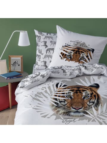 Matt & Rose Kinder Bettwäsche-Set "Tiger" in Weiß