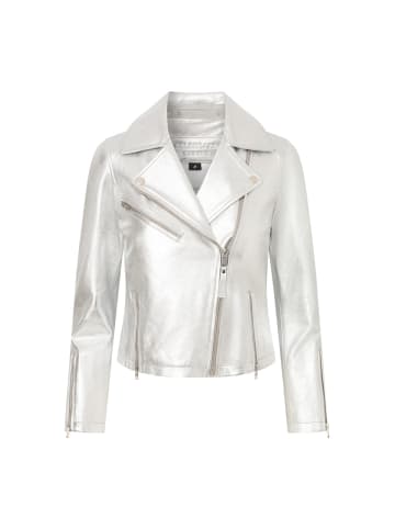 Bolongaro Trevor Lederjacke Cora Biker XT in silber