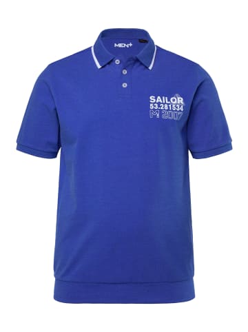 Men Plus Poloshirt in kobaltblau