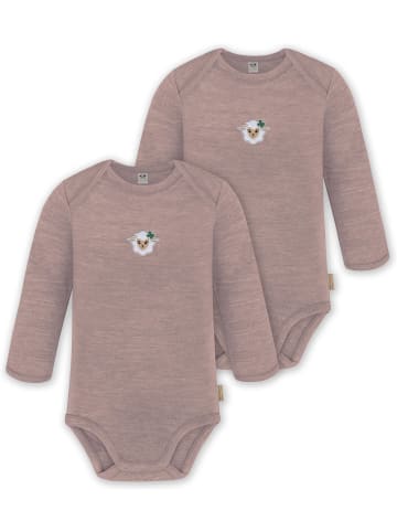Normani Outdoor Sports 2er Pack Baby Merino Body Langarm Auckland in Rosa