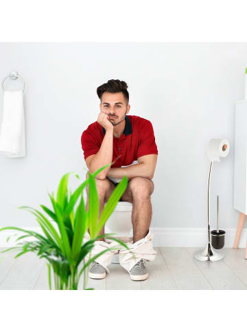 relaxdays 2er-Set: Toilettenbürsten in Schwarz - (H)36 x Ø 8 cm