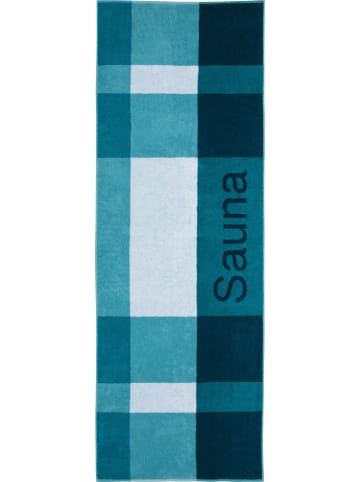 Erwin Müller Velours-Frottier Saunatuch in petrol