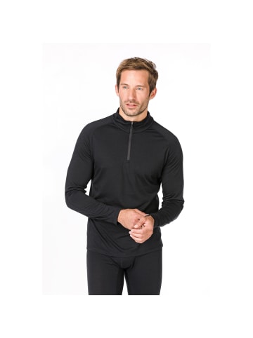 super.natural M BASE 1/4 ZIP 175 in Schwarz