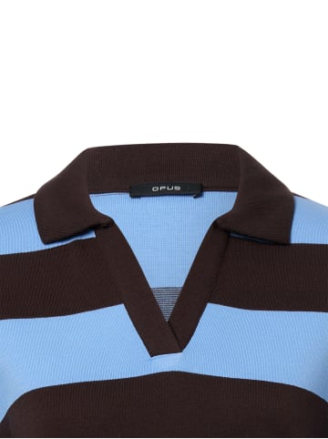 OPUS Sweatshirt Glocki in schoko hellblau - 0001