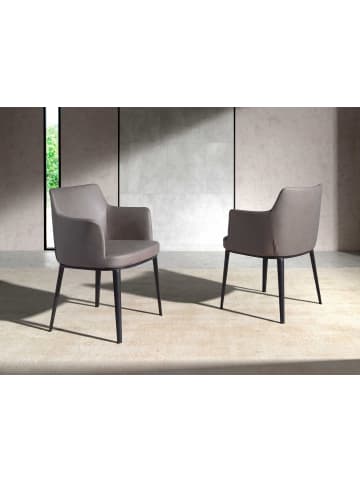 Angel Cerdá Stuhl 4112 in Nerz/Schwarz – (B)56 x (H)80 x (T)62 cm