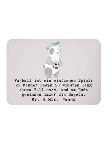 Mr. & Mrs. Panda Fridge Magnet Fußball Bayern mit Spruch in Grau Pastell