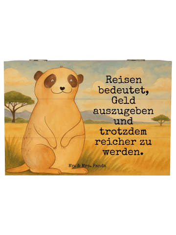 Mr. & Mrs. Panda Geschenkbox Erdmännchen Design mit Spruch in Weiß