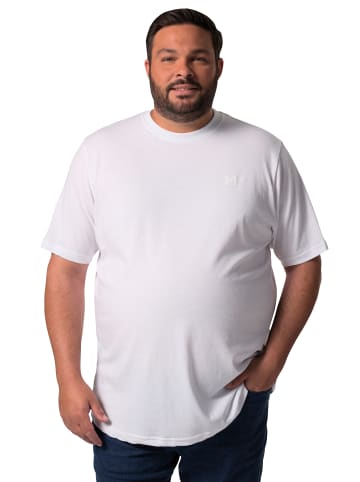 Men Plus Kurzarm T-Shirt in schneeweiß