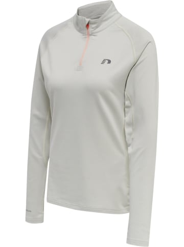 Newline T-Shirt "Women 1/2 Zip L/S" in Grau