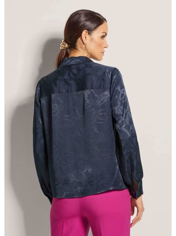 MADELEINE Hemdbluse mit Jacquard-Dessin in marine