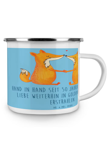 Mr. & Mrs. Panda Kaffeebecher 50. Hochzeitstag Goldene Hochzeit ... in Sky Blue