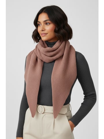 Faera Weicher Strickschal mit dezenter Struktur in Rosa-2