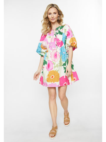 Usha Women Dress in white multicolor