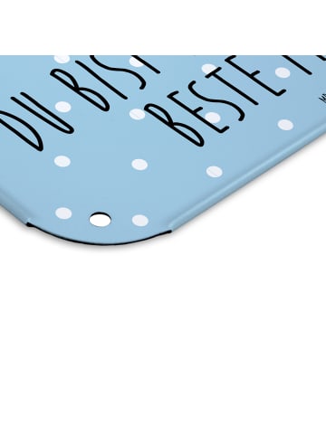 Mr. & Mrs. Panda tafel Bär Freundin mit Spruch in Blau Pastell