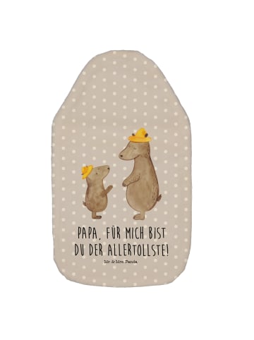 Mr. & Mrs. Panda Wärmflasche Bären mit Hut mit Spruch in Grau Pastell