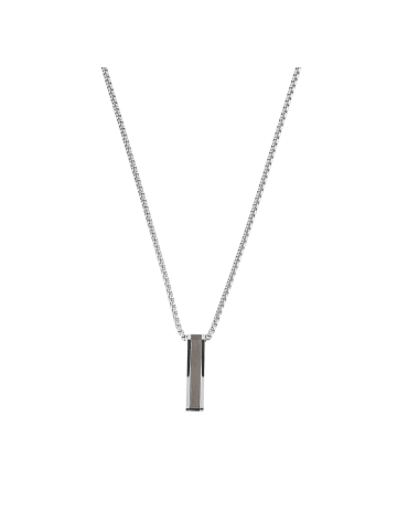 Tom Tailor Kette mit Anhänger Edelstahl, IP gun in silber