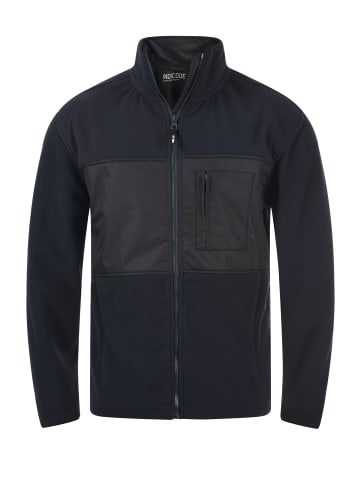 INDICODE Fleecejacke IDBirch 55381MM modische Herren Fleecejacke mit Stehkragen in dunkelblau